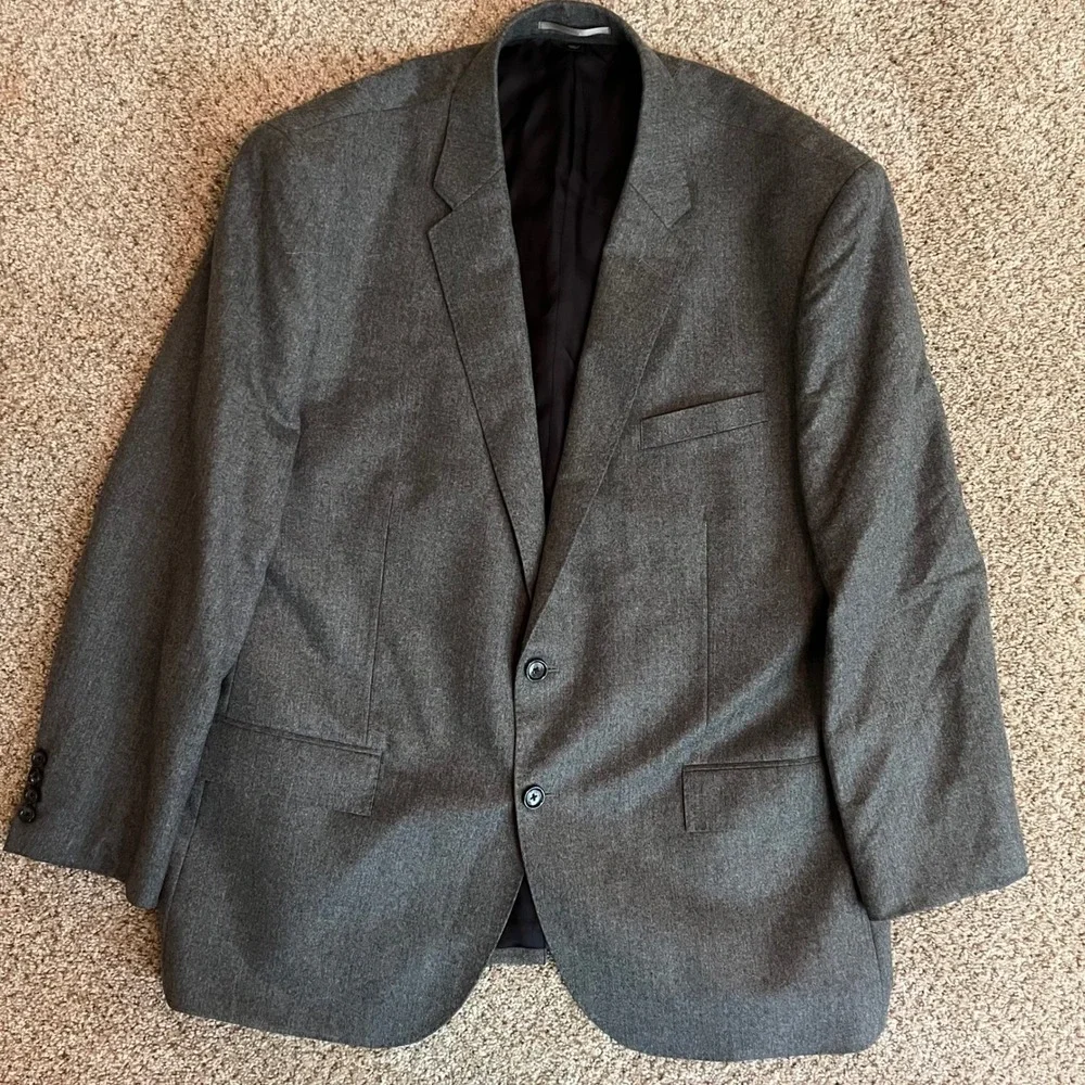 J.Crew Mens Crosby Blazer 48R Gray Vitale Barberis Canonico Italian Wool Jacket